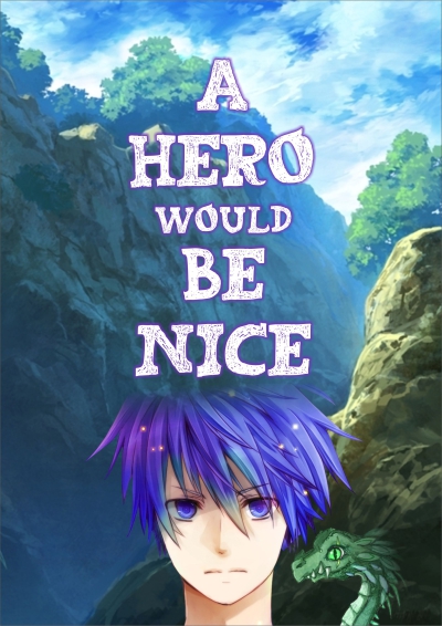 Book cover for a story called - A Hero Would be Nice. A heard disturbing tale from a magically yet morally damned world. Sense of Humour is Vital.